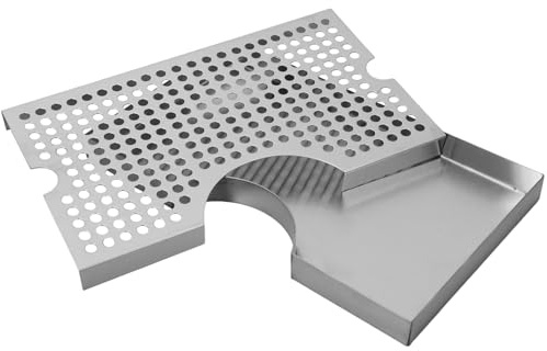 Bandeja de Goteo Anti-slip para Kegerator de Acero Inoxidable Plata | Recogedor Versátil, Protege Mesa y Suelo de Manchas de Agua, Diseño Elegante para Dispensador de Cerveza
