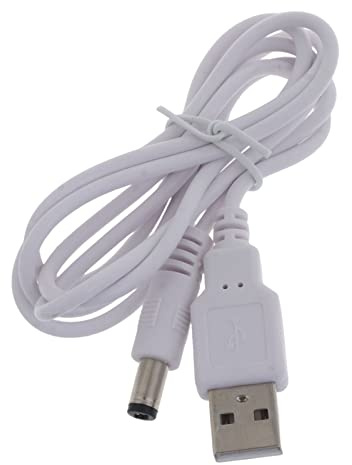 HXNH 5V DC Power Cable USB 2.0 Male to DC 5.5mm 2.5mm Male Power Cord for Router, LED Light, 1M Cable