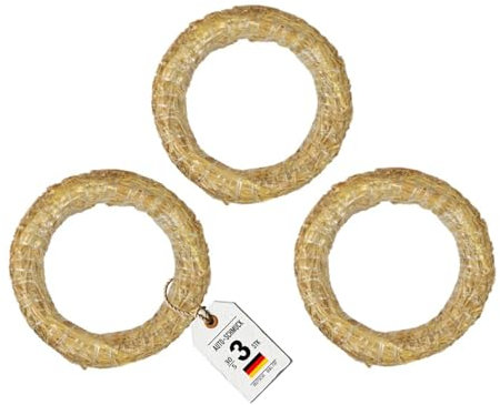 Auto-SCHMUCK® Strohkranz für die Dekoration (3, 30/5 cm)