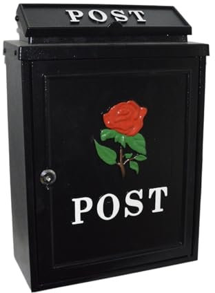Briefkasten, Villa Briefkasten, regendicht, altmodisch, englisch, Villa, Briefkasten, Outdoor, Briefkasten, kreativer Briefkasten, Posteingang (rote Rosen-Punkte)