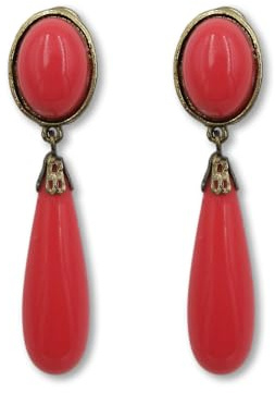 PENDIENTE FLAMENCA LAGRIMA MEDIANA (CORAL CLARO)
