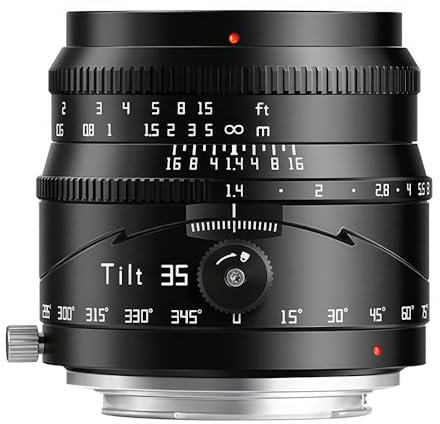 TTartisan Obiettivo tilt F1.4 APS-C da 35 mm per Sony, grande apertura e messa a fuoco manuale, compatibile con fotocamere Sony E-mount a5000, a5100, a6000, a6100, a6300, a6400, a6500, a6600, a6700