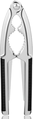 Tyqour Cascanueces de metal con mango antideslizante, cascanueces de nueces, cascanueces, avellanas, nueces, cascanueces, para todo tipo de nueces, galletas de langosta, galletas de cangrejo