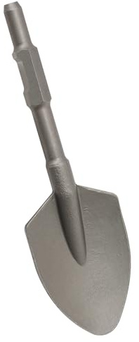 Bêche à l'argile, 44 x 13,5 cm, manche 5 points, en forme de cœur, pelle avec boîte de rangement, bêche en argile, burin à asphalte, pour marteaux de démolition, idéal pour creuser dans le sable, le