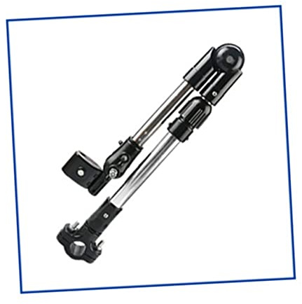 Abaodam Schirmständer Aus Edelstahl Verstellbarer Schirmhalter Für Fahrrad Kinderwagen Rollstuhl Buggy Scooter Mit Flexibler Armhalterung Schwarz