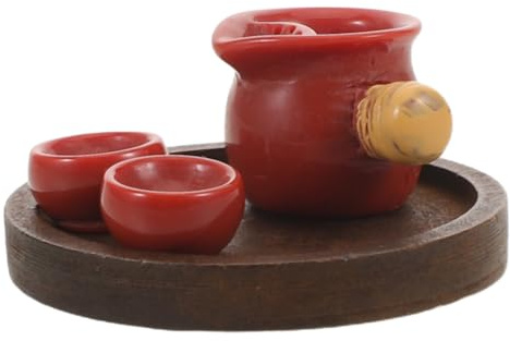 FUNNETOYU 6 Juegos De Mini Muebles para Casa De Muñecas Decoración De Mini Tazas De Té Y Café Accesorios En Miniatura Decoración De Cocina Tetera En