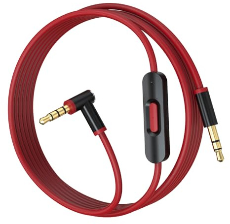 Solo cavo audio per cuffie Beats, cavo jack stereo da 3,5 mm, con microfono e controllo, compatibile con cuffie Beats Solo4/Solo 3/Solo 2/Studio 2 3/Pro/Detox/Executive/Mixr/Wireless