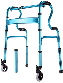 gångram, 82-94 cm höjdjusterbar rullstol, lätt aluminiumlegering Gåhjälp Gångträningsrullatorer Comfort Travel Ch(Blue)