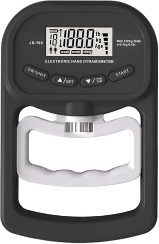 Bemonew Testeur de Force de préhension Dynamomètre poignée précis 396 LB avec écran LCD Capture Automatique Mesureur poignée électronique pour l'école Sport à la Maison