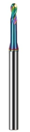 CNC-Rillenfräser, Fräser, Messer, R0,15, R1 Schaftfräser, Hartmetall-Langhals-Kugelfräser(DLC For Aluminum R1.0x20x4x50mm)