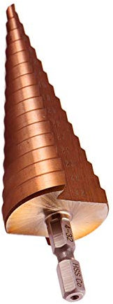 Mengshen Punte a Gradini 4-32mm HSS M35 Cobalto Set Punte per Trapani Hex Shank Straight Slot Large Bit Pagoda Foro di Perforazione Alesatore per Foratura Svasatura Taglio Enlarge