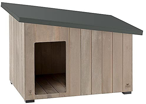 Ferplast Caseta para Exteriores, Caseta para Perros Argo 100 de Madera FSC con Pintura no Tóxica, Resistente a los Rayos U.V.