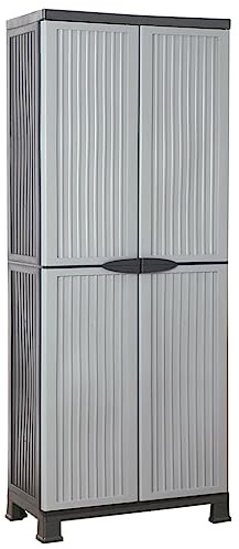 vidaXL Kunststoffschrank Haushaltsschrank Schrank Gartenschrank Balkonschrank Beistellschrank Putzmittelschrank Werkstattschrank 68x39x171,5cm