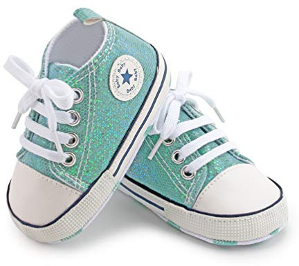 BAIELey walk in the clouds Baby Boys Girls Infant Canvas Sneakers High Top Lace up Newborn First Walkers Shoe