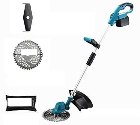 Tagliaerba e tagliabordi Tosaerba elettrico a batteria da 9 pollici Motore senza spazzole Tagliaerba elettrico Angolo di lunghezza regolabile Attrezzo da giardino for potatura telescopica(Without batt