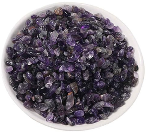 Naturkvarts, Ametist Tumbled Chips Stone, for växtdekor, vasfyllmedel, akvariumstenar, grus, heminredning