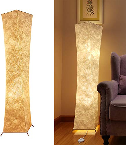 CROSS ZEBRA Floor Lamp, Bedroom Fabric Lamp Soft Warm Lighting Romantic Atmosphere Minimalist Modern Design for Living Room, Tall Arc Floor Standing Lamps Curved Sleeping Night Light(26 * 26 * 132cm)