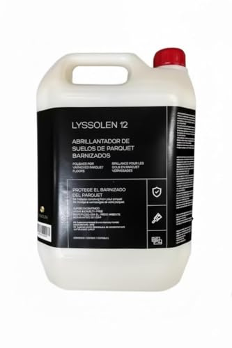 LYSSOLEN - Entretien Brillant pour Parquets - Nettoie et Ravive la Brillance du Bois - Brillant Protecteur Idéal pour le Soin Quotidien des Parquets Vernis - Produit Sol Efficace (5 Litres)