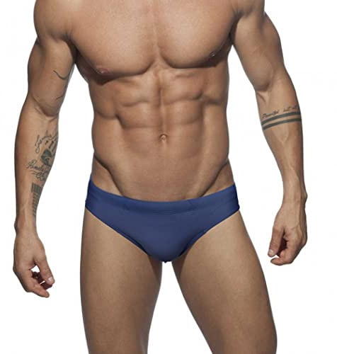 RQPYQF Costume da Bagno Uomo, Costume Mare Uomo Slip Nuoto Piscina, Uomo Slip da Bagno Coulisse Regolabile YK57 Taglia M - XXL (Marino, XL)