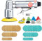 VEVOR Mini Air Sander, 1/2/3 Random Orbital Air Sander, 15000r/min High Speed Mini Pneumatic Sander Polisher for Auto Body Work, 58PCS Air Powered Sander Kit with Wavy Sponges, Sandpapers, Wool Pad