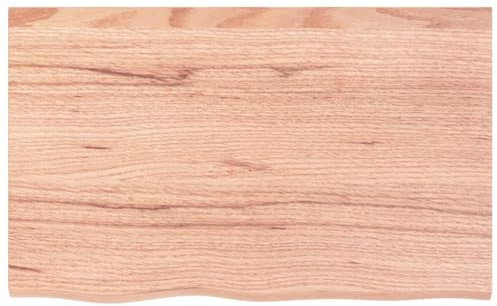 Tidyard Waschtischplatte Badezimmer Waschtisch Waschtischkonsole Platte Holzplatte für Aufsatzbecken Badmöbel Hellbraun 80x50x4 cm Massivholz Behandelt