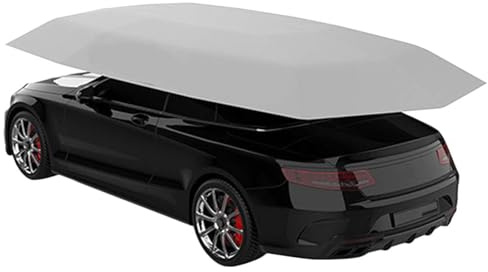 Fully Automatic Car Tent Removable Carport Folding Portable Car Protection Car Umbrella Sun Protection Car Awning Cover with Remote Control,Silver-4.5m