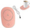 Calentador de Café,Calentador de Taza USB,Calentador de Posavasos USB,Calentador de Leche USB,Posavasos Eléctrico,Calentador de Bebidas Portátil,Regalo de Año Nuevo (Rosa)