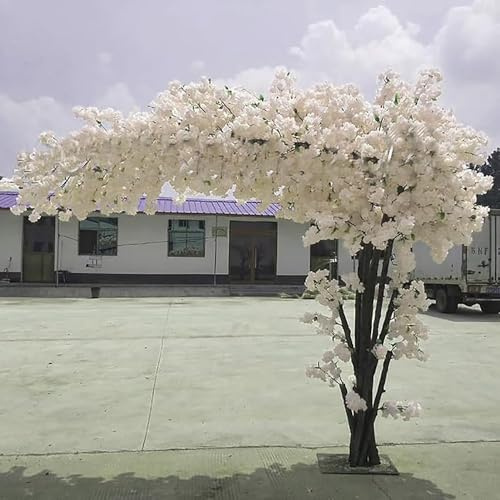 Albero Artificiale Fiori Ciliegio, Alberi di pesco fatti a mano giapponesi Albero bianco Albero dei desideri Interno Esterno Casa Ufficio Festa Matrimonio(1.5X1.5M)