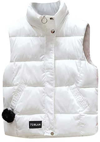 Gilet Femme Chaud Doudoune Sans Manche Doudoune Courte Col Montant Manteau Zippé Légère Gilet Duvet Avec Poches Veste Matelassé Hiver Chaud Sans Manche Manteaux Grande Taille Blouson D'extérieur 2025