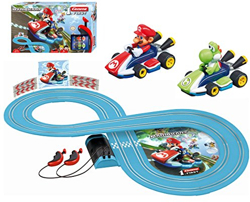 Carrera First Nintendo Mario Kart 20063014 Rennbahn für Kinder ab 3 Jahren Mario Vs. Yoshi