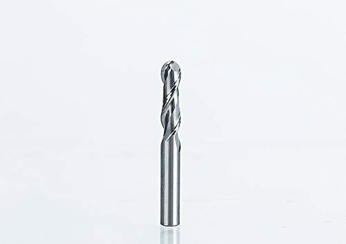 NO LOGO 1 x 6 mm 2 Rillen Spiral-Kugelfräser CNC-Frässtifte für Holz, Wolframcarbid, Fräswerkzeug, Fresa CNC-Werkzeuge (Größe: 17 mm)