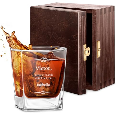 Maverton Personalised Universal Whiskey Glass, Drinking Cup, Thank You