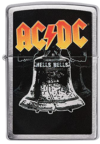 Zippo Sturmfeuerzeug - AC/DC Hells Bells - Street Chrome Finish mit Color Image - Nachfüllbar - Wiederverwendbar - Windfestes Design - Geschenkbox - Made in USA