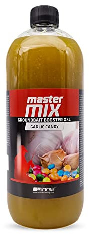 Tandem Baits Karpfen Futter Angelfutter Attraktor Master Mix Groundbait Booster XXL 1000 ml Süßer Knoblauch