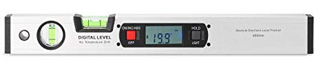 Irfora 400mm Digital Winkelmesser Winkelfinder Elektronischer Füllstand 360 Grad Neigungsmesser mit Magneten Füllstand Winkel Neigungsprüfer Lineal Digital Wasserwaage