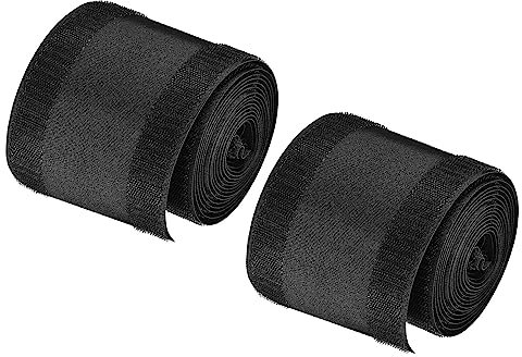 sourcing map Cable Grip Strip Floor Cable Cover Protect Cords Cable Protector Cable Management 9.8ft Length 3.9 Inch Width Black Pack of 2