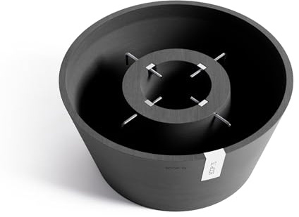 Ecopots Weihnachtsbaumständer Dunkelgrau aus recyceltem Kunststoff, stabil & UV-beständig für Bäume bis 3m Höhe, innen & außen geeignet