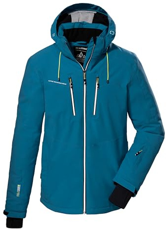 killtec Hombre Chaqueta de esquí/chaqueta funcional con capucha con cremallera y protección contra la nieve KSW 44 MN SKI JCKT, mittelblau, 3XL, 38698-000