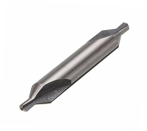 Jeu de Forets de Centrage 4 Pièces 1, 0/2, 0/2, 5/5, 0mm Hss Argenté | Acier Rapide, Pointage Précis, Compatible Perceuse à Tarauder Manuelle, pour Tours Métalliques