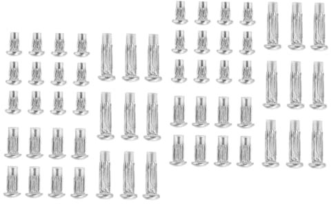 OUNONA 3000pcs Knurled Solid Rivets Flange Blind Rivets for Signage Advertising