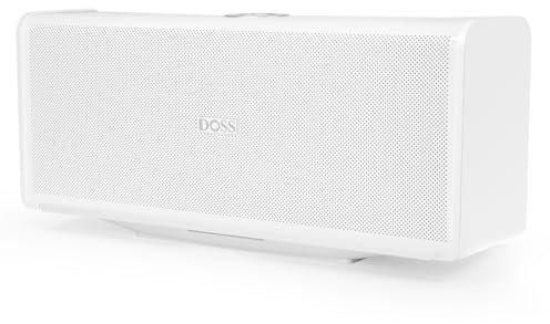 DOSS SoundBox Ultra Bluetooth Speaker with 2.1 Sound Channel Audio,80W Superior Sound with Deep Bass, Two DSP Technologies, 18H Playtime, Bluetooth 5.3, Wireless Speaker for Home, Office,Bedroom-White