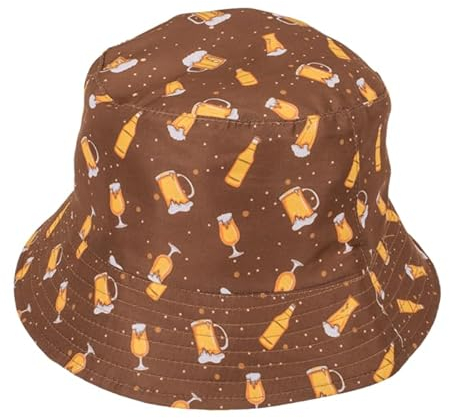 BLUECHOLON Fischerhut, Unisex, für Herren & Damen, Bucketmütze, Einheitsgröße, Bier, 60 cm