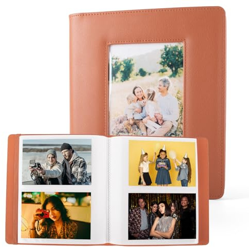 MUZIRI KINOKOO Álbum de fotos de tapa dura con 160 bolsillos para fotos de 4 x 6 pulgadas, piel sintética, gran capacidad, para fotos de 6 pulgadas, álbum de fotos conmemorativo de boda, aniversario