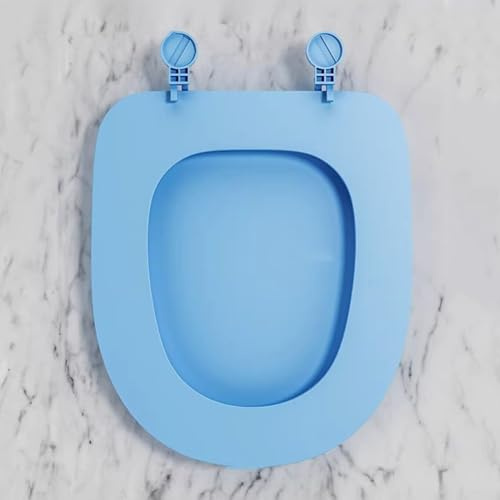 Bulevisiter Abattant de toilette à fermeture douce avec libération rapide pour toilettes en forme de O et U, construction durable en urée, charnières faciles à nettoyer, convient aux luminaires de