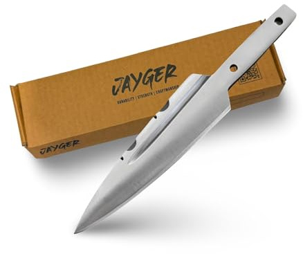 Jayger Handmade Carbon Steel Sgian Dubh Blank Blade – Heat Treated & Sharp – Authentic Scottish Craftsmanship – DIY Knife Making Supply – Forged Highland Blade for Custom Handle (C6)