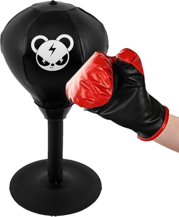 Schlagball mit Saugnapf – Büro-Boxsack, Reflextrainer mit starker Stabilität, tragbares Büro-Trainingsgerät, langlebig, Anti-Stress, kompaktes Spielzeug