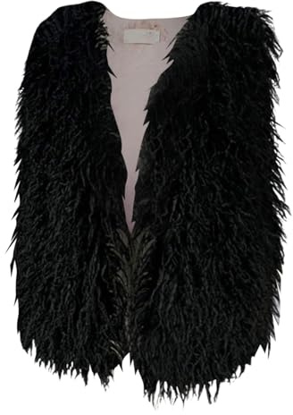 Generisch Weste Damen Fellweste äRmellos Einfarbig Kunstpelz Weste Leichte Winterweste Damen Winter Warm Damenweste Westen Kunstfell Mantel Jacke Outdoor Kunstpelzweste Casual Thermoweste Kurzweste