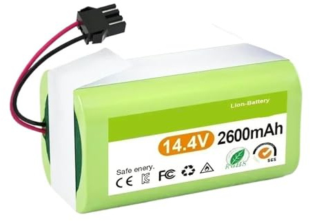 Ouyniei Batería de iones de litio de 14,4 V, compatible con Conga, compatible con Excellence, 950 990 1090 1790 1990 (2600 mAh)