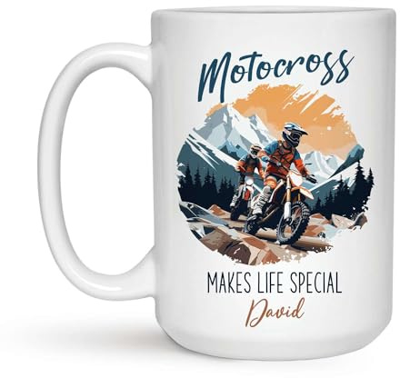 Kaffemugg personlig motocross gör livet särskilt julmugg premium kaffekopp retro kontorsmugg för familj kontor gåva 330 ml