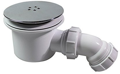 Talea Siphon de douche avec joint pour douche, bride de salle de bain 114 mm Design moderne avec siphon facile à nettoyer